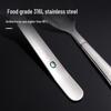 Thickened 316L Stainless Steel Teaspoon: Flat Bottom, Household & Children's Soup Spoon.