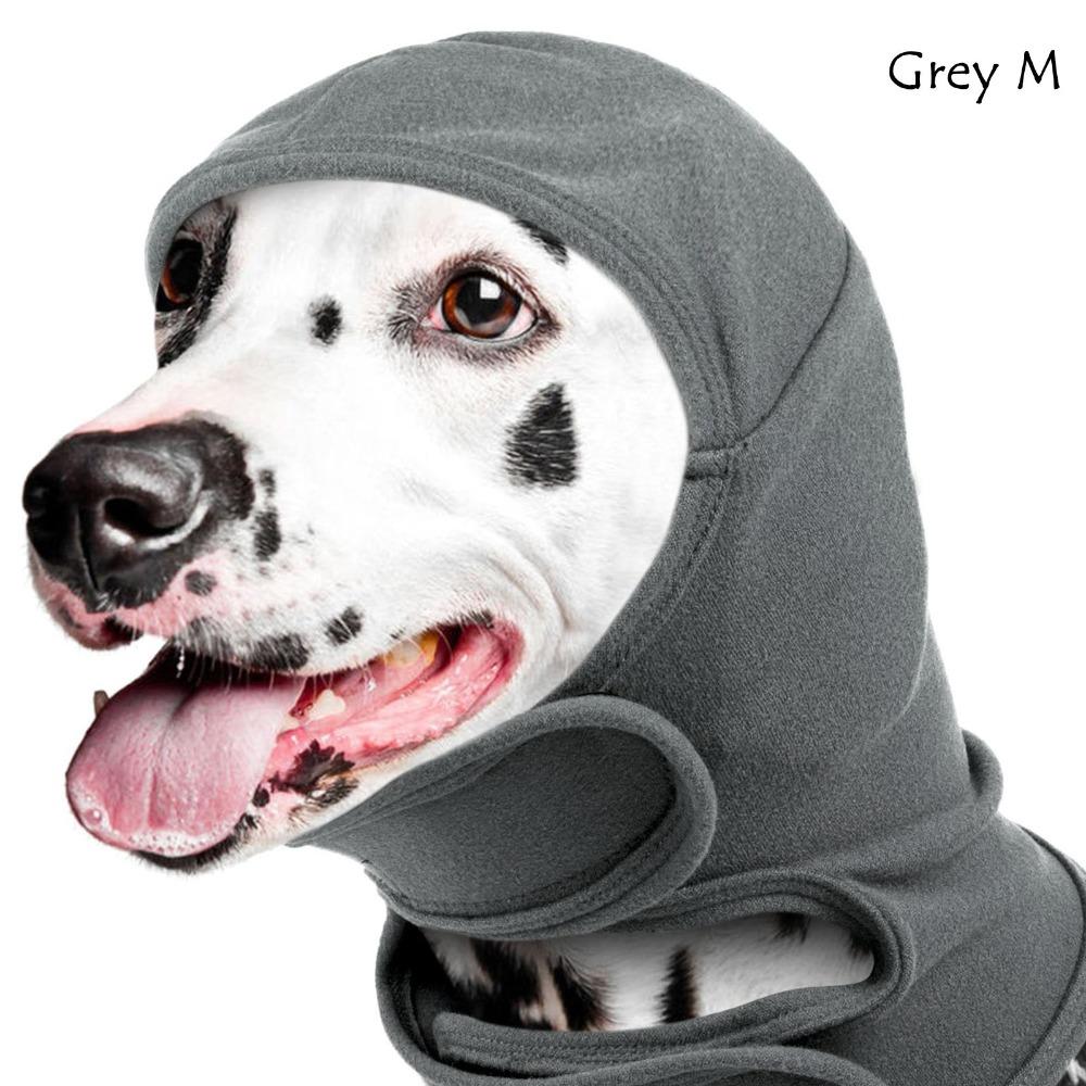 Solid Color Dog Calming Hoodie Adjustable Pet Head Ear Wrap High Quality Dog Ear Cover