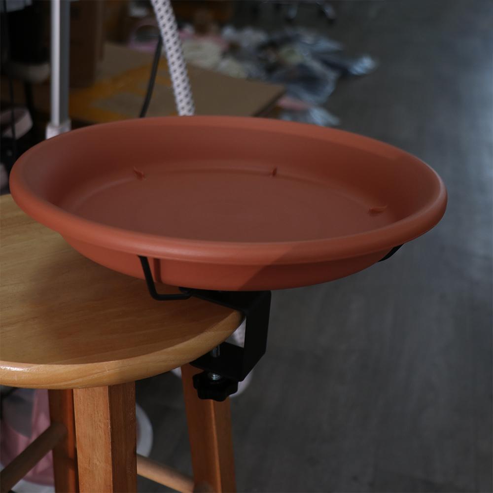 Plastic Bird Bath Feeder Adjustable Deck Mounted Bird Bath Practical Garden Bird Bathtub  Outdoor