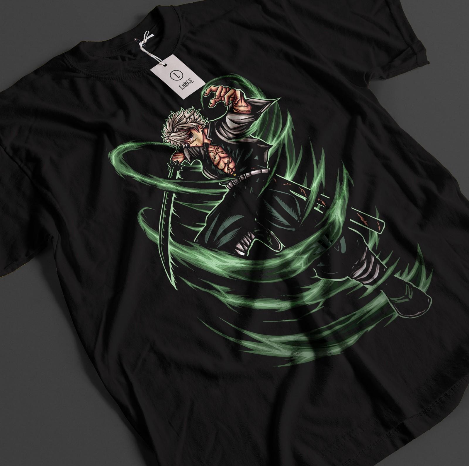 Demon Slayer Shirt Sanemi Shinazugawa T-Shirt Mens Womens Tees Top Tanjiro KNY Anime Akaza Muzan Tee S