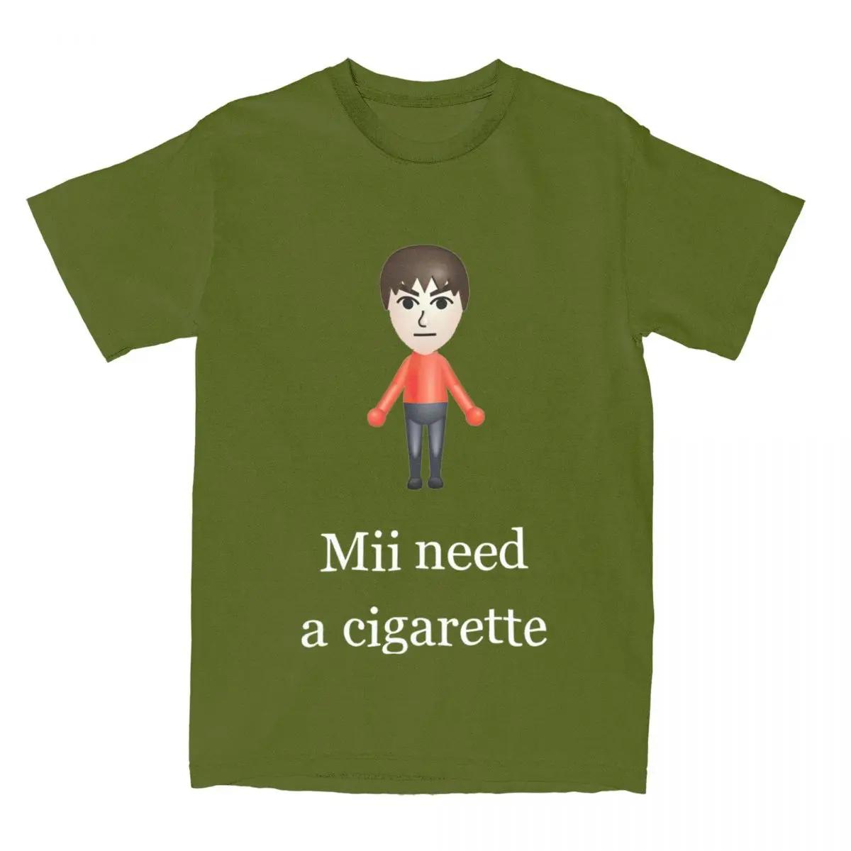

Мужская женская футболка с рисунком Mii Need A Cigarette, модная футболка Mii Brawler, футболка, одежда с принтом S армия зеленый