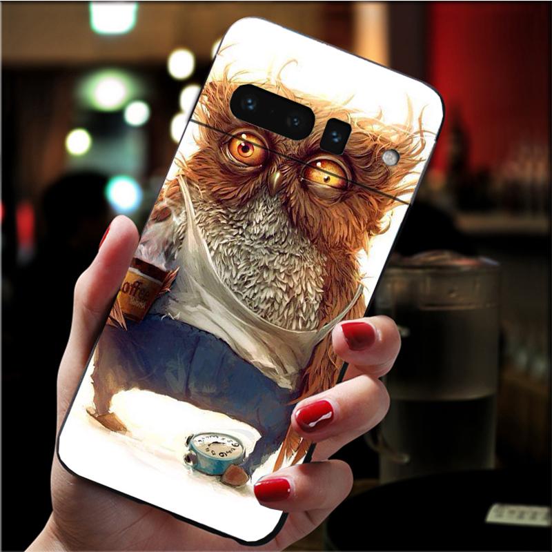 

Чехол для телефона Google Pixel 7 Pro 7 6A 6 Pro 5A 4A 3A Pixel 4 XL Pixel 5 6 4 3 XL 3A XL 2 XL с милым животным и мультяшной совой, чехол Funda Google Pixel 6