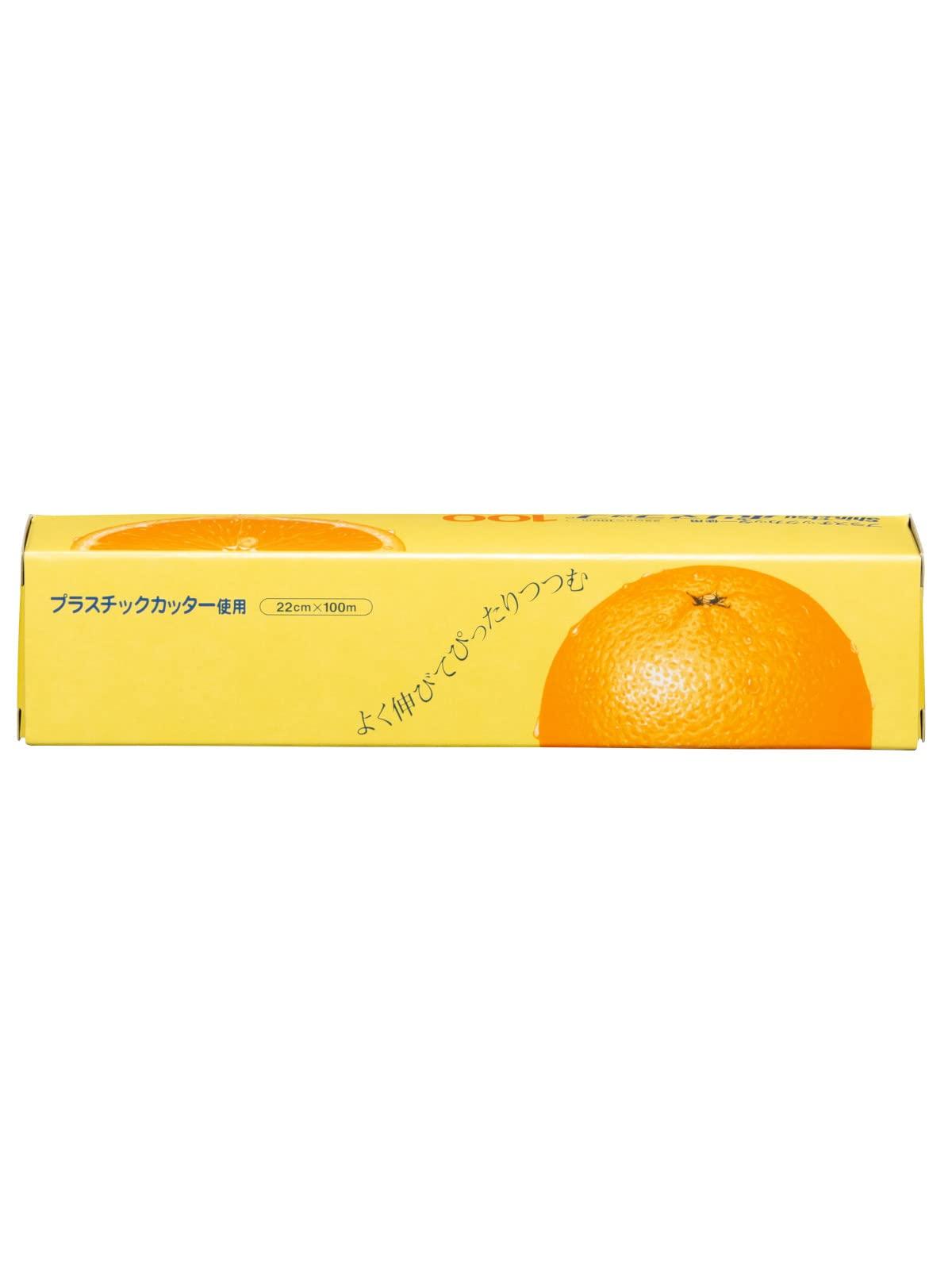 

Shin-Etsu Polymer Food Wrap, Commercial Grade, 22cm x 100m, Plastic Blade, Microwave Safe, Made in Japan, Food Packaging, FreezerRefrigerator,