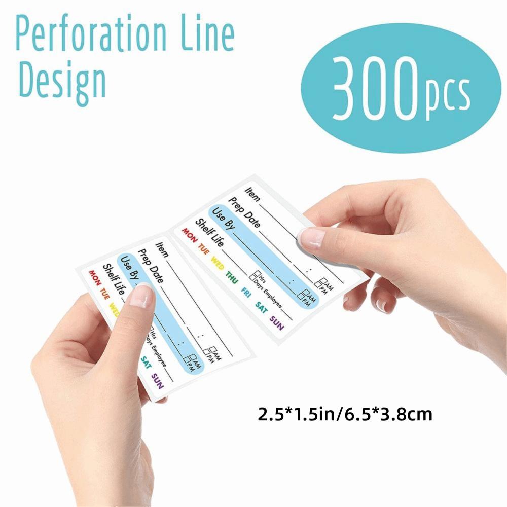 Multi-functional Food Shelf Life Label 250/300PCS Refridge Organization Labels  for Pantry
