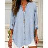 Women S Casual Button Striped Long Sleeve Shirt