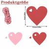 100pcs DIY Valentine's Day Tags Heart Shape Blank Red Pink Paper Heart Shaped Cards Hanging Decoration Gift Labels