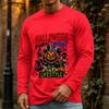 Men's Halloween Long Sleeve Neck Casual T-Shirt for Holiday Party