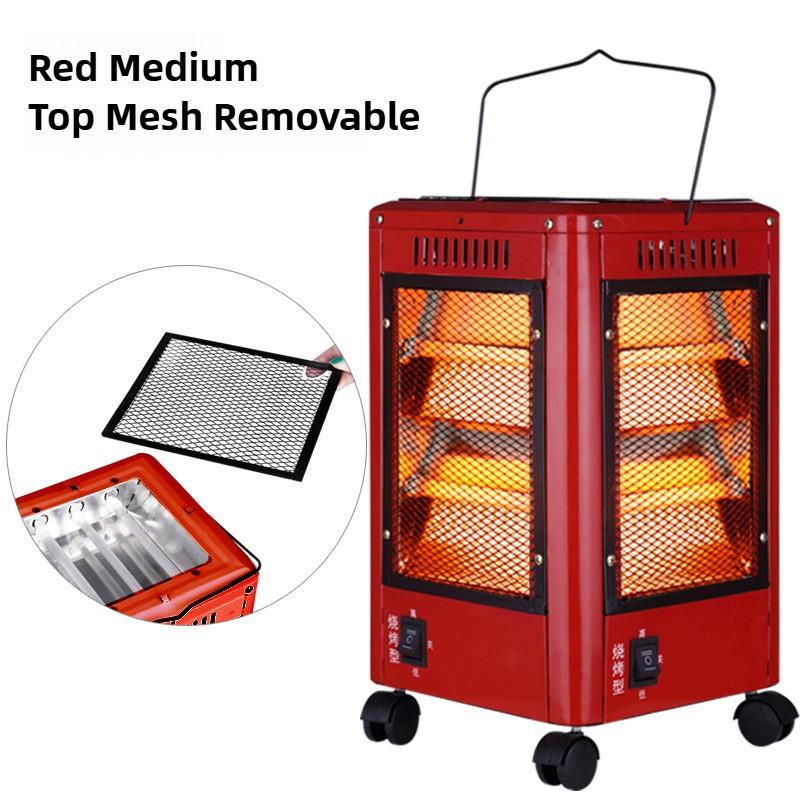 Forno Elettrico Portatile Regolazione Temperatura Tipo Barbecue Riscaldatore a Cinque Lati Sistema di Riscaldamento Domestico Ventilatore Elettrico per Riscaldamento