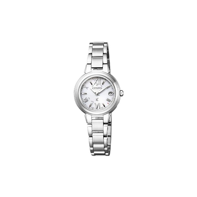 

CITIZEN 100 meters waterproof depth solar Quartz Steel Strap women s watch white dial ES9430-54A синій