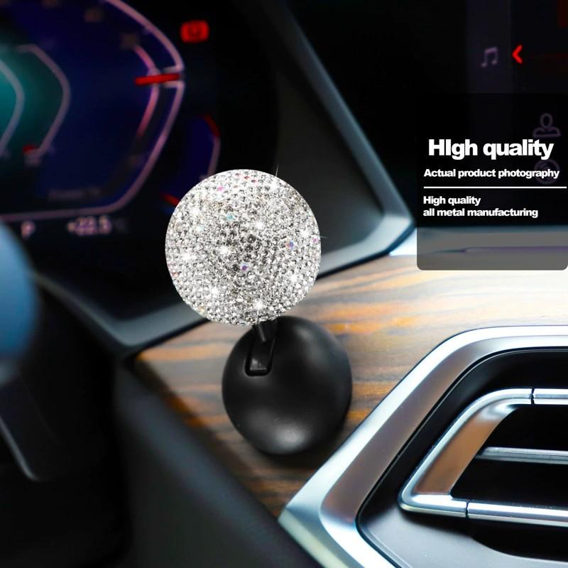 Diamond-Studded Push-to-Start Joystick Cover with Golf Club Design – Creative Car Gear Knob Decoration