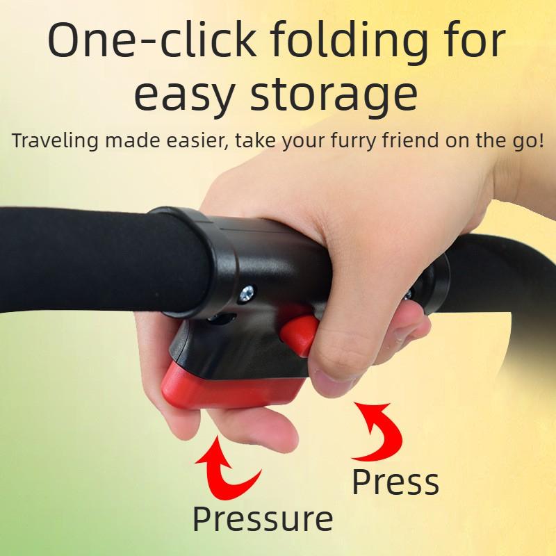 Lightweight Foldable Detachable Dog Stroller Small Medium Outdoor Luxury Stroller Dogs Portable Wheels Designer Pet Trolley