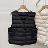 Physical supermarket white goose down down vest new women's vest V-neck vest coat stacked inside
