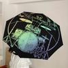 1pc Alien Drummer Art Print Umbrella with Plastic Handle,Suitable for All Seasons Home Travel Outdoor UmbrellaDD545