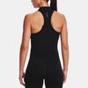 Under Armour Rush Seamless Logo Print Solid Color Slim Fit Sports Tank Top Women Tops Black 1360822-001