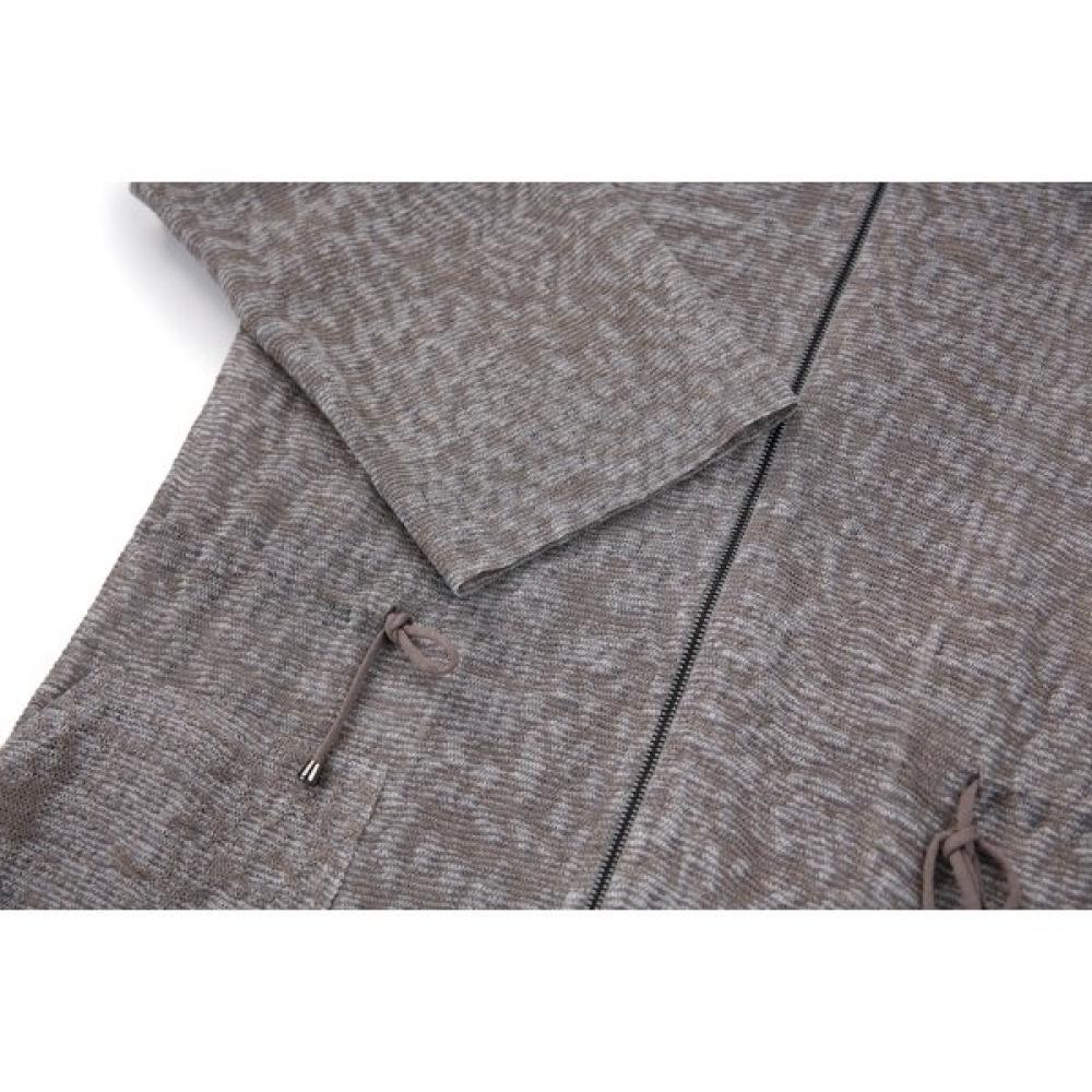 FURINA Italy Linen Blend Techno Jersey Hooded Zip Jacket