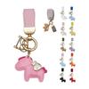 [DELUXEFOX] Horse Keychain Leather [Horse Bringing Money Luck] Bag Charm Cute Golden Money Bag Cute Stylish Decoration Horse Design Charm Smart Key