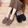 Winter Fleece Loafers Shoes for Women Walking Shoes Casual Warm Indoor Outdoor Sneakers Non-Slip Cozy House Shoes Women's Furry Work Flats Shoes