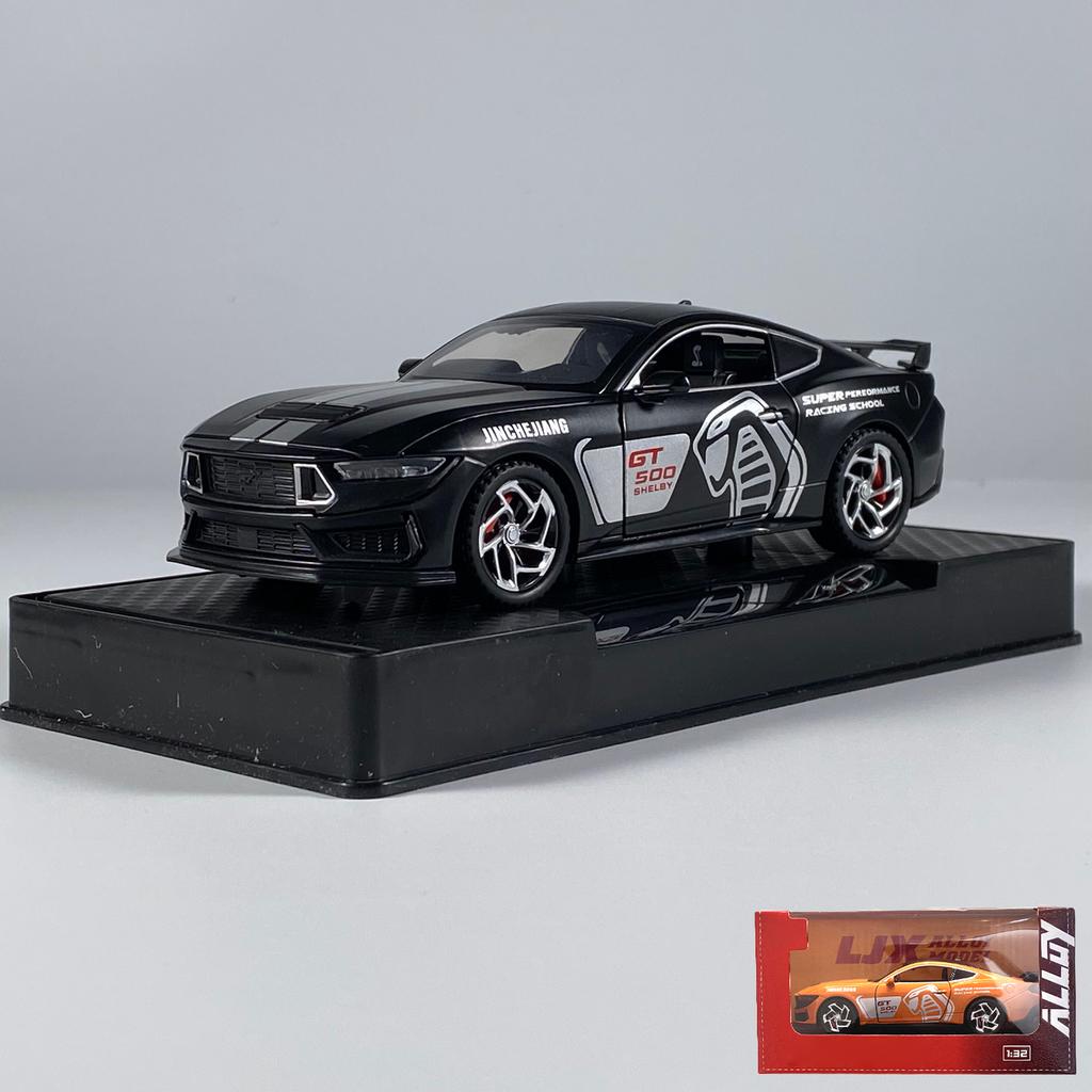 1:32 Ford Mustang Shelby GT500 Coupe Alloy Metal Diecast Model Car Sound And Light Pull Back Children's Toy Car Mini GT Present