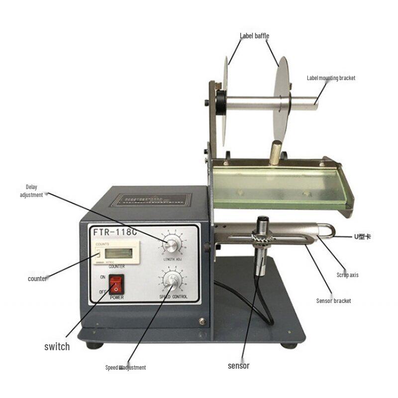 FTR-118C Fiber Optic Transparent Label Peeler & Adhesive Separator