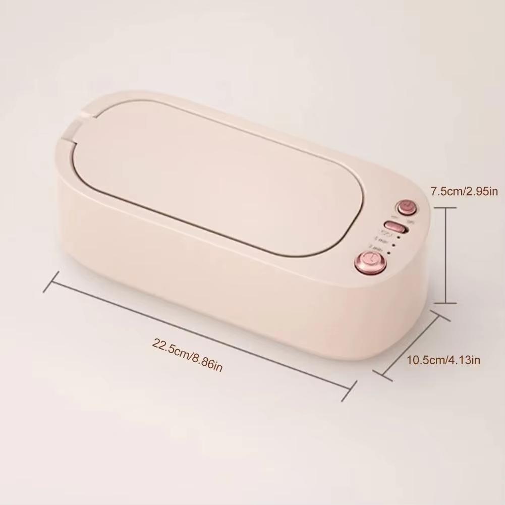 Ultrasonic Cleaner High-Frequency USB Rechargeable with Adjustment & Timing Feature for Household Jewelry Rings Glasses Cleaning