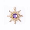 10pcs Baroque Style Gemstone Sun Charms DIY Craft Sparkling Jewelry Accessories Shiny Charming Gemstone Pendant Jewelry Making