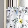 STYLE Decor Cafe Curtains Laminated for Small 45cm Length x 100cm W4000600 Windows, Stylish, Privacy, Width, Bath, Floral, Botanical,