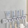 Mopp- und Besen-Organizer Mopphalter-Gestell Mopphalter Wandmontiert Stark Besen-Mopphalter-Regal mit Haken Organizer Hängen Besen auf
