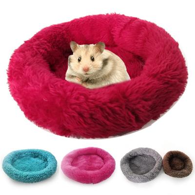 Hamstermatte Arktischer Samt Warm Runde Form Kissen Kaninchen Papagei Haustiernest Pad