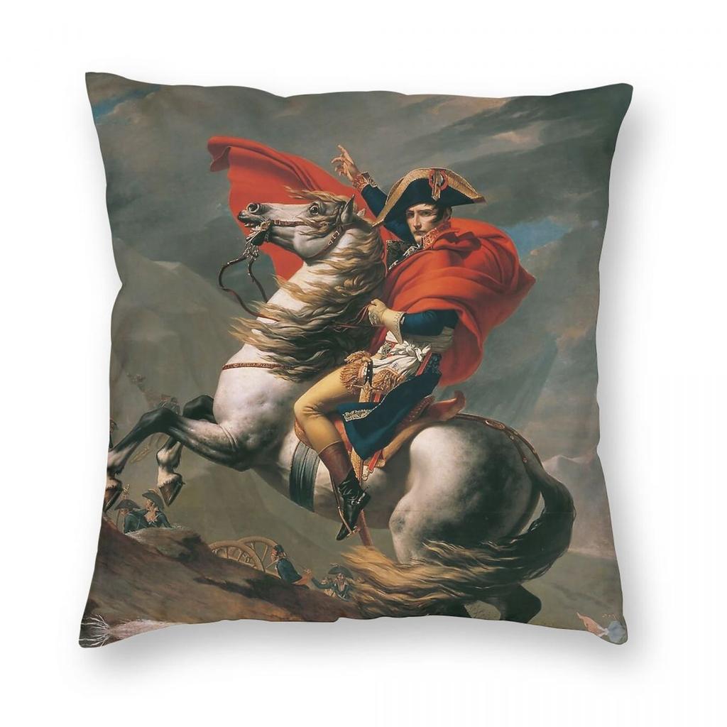 French Revolution Napoleon Bonaparte Pillowcase Polyester Linen Velvet Creative Zip Decorative Car Cushion Cover