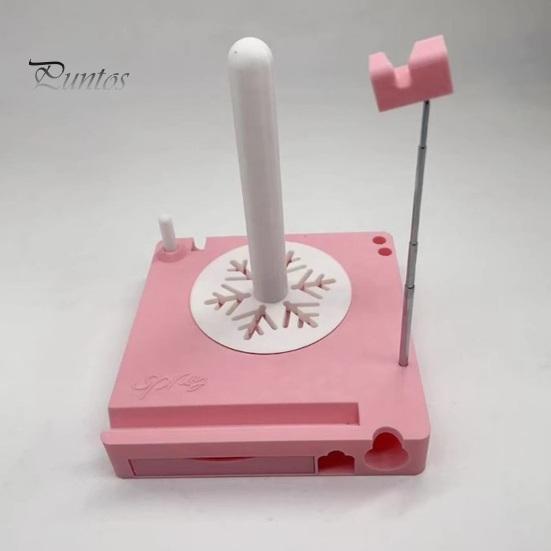 Crochet Hook Caddy Multi-Functional Yarn Holder Spinner with Phone Stand Detachable Spool Knitting Needle Storage Organizer Box Portable for