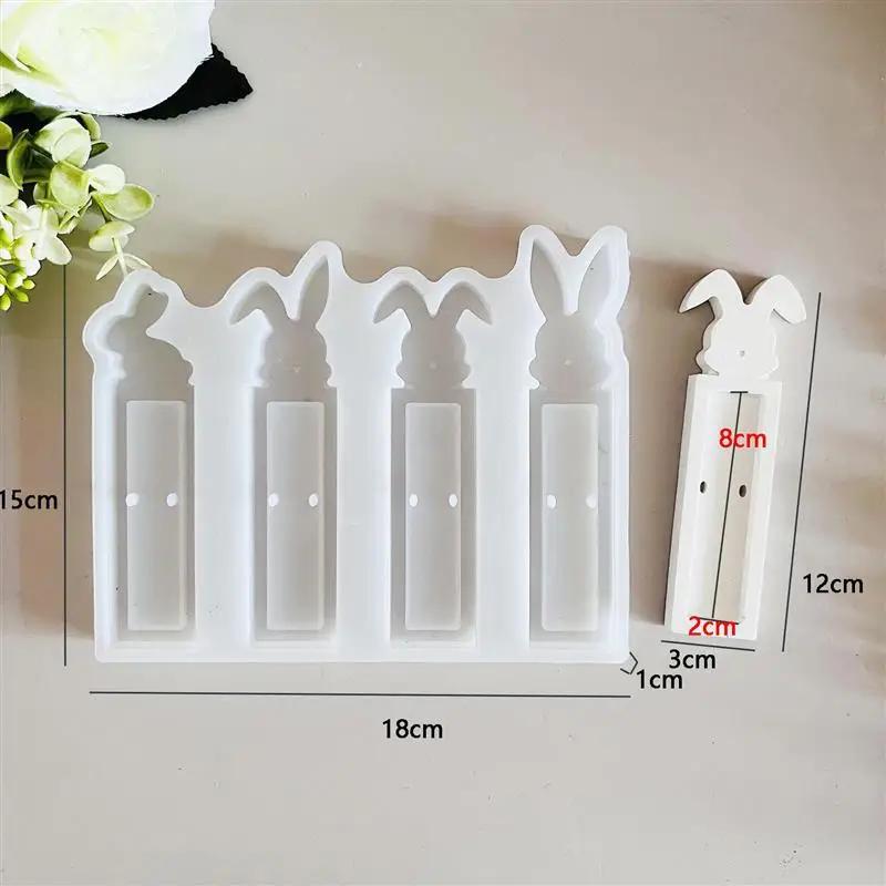 1set Easter Rabbit Stand Silicone Mold Rabbit Cash Gift Plaster Mold Drip Mold