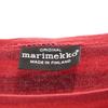 Marimekko Made In Finland Border Pattern 7 Minutes Sleeve Cut S Red Tops Women Used