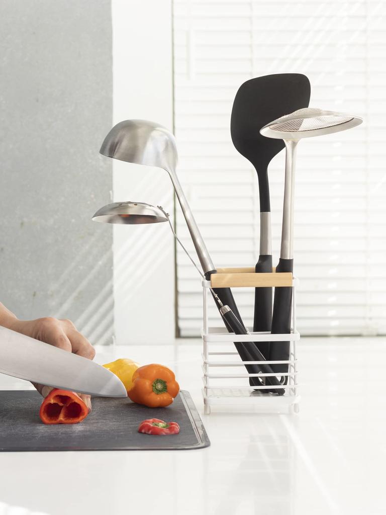 Wahei Freiz Tool Stand with Dividers for Ladle, Turner, and Chopsticks, RG-0454