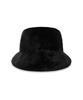 Bajal Va Long Label Fur Bucket Hat Black