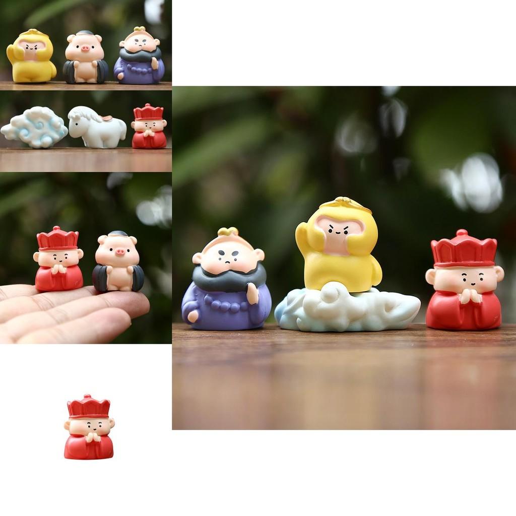 De Reis Naar Het Westen Apenkoning Tang Monk Varkenshoofd Karakter Mini Ornamenten Set Voor Verzamelaars En Fans