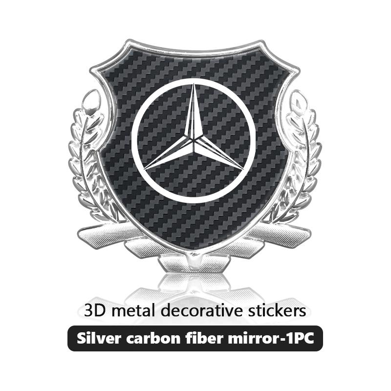 CGRE6 For Benz 3D Alloy Car Trunk Window Side Emblem Badge Decal Decoration Sticker Exclusive AMG W124 W203 W204 SPRINTER V CLASS