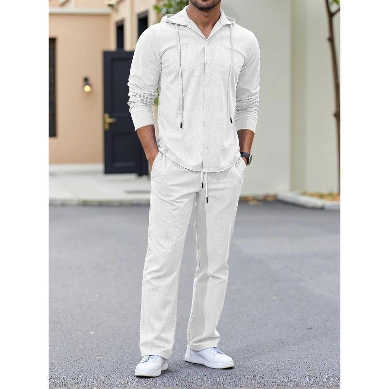 

Простой однотонный новый костюм с толстовкой с длинным рукавом лен осенний свободный повседневный хлопок лен кардиган рубашка S белый