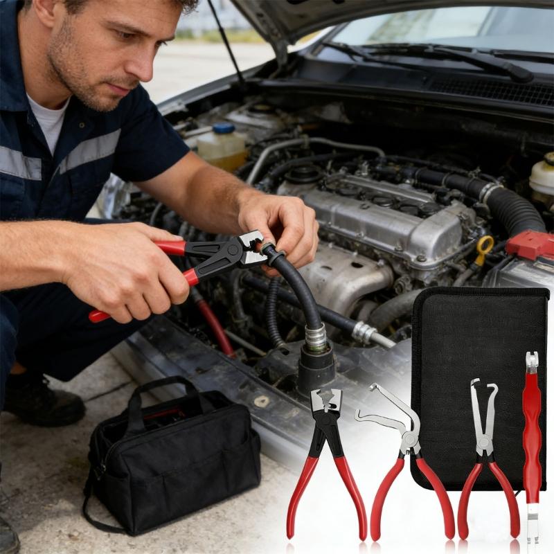 Practical 5pcs Electrical Connectors Releases Tool Set with Gloves for Damage Releases Automotive Disconnection and Reliable Performances