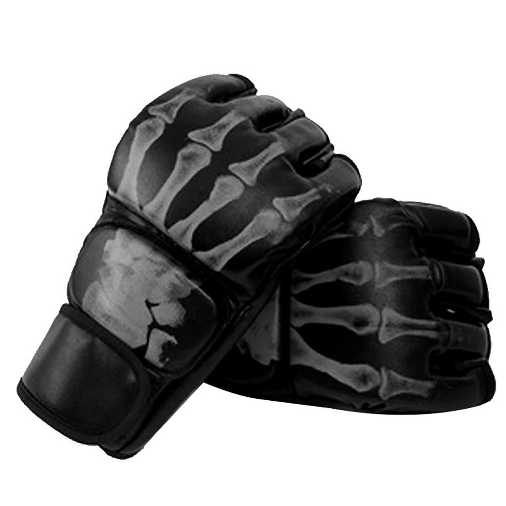 Half Finger Sports Gloves Ergonomic PU Leather Punching Bag Gloves Workout Gloves for Sandbags