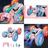 Amazing Colorful Remote Control Stunt Car With Light Up Wheels For Kids Fun