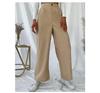 Women's Corduroy Wide-Leg Casual Pants - European and American Style
