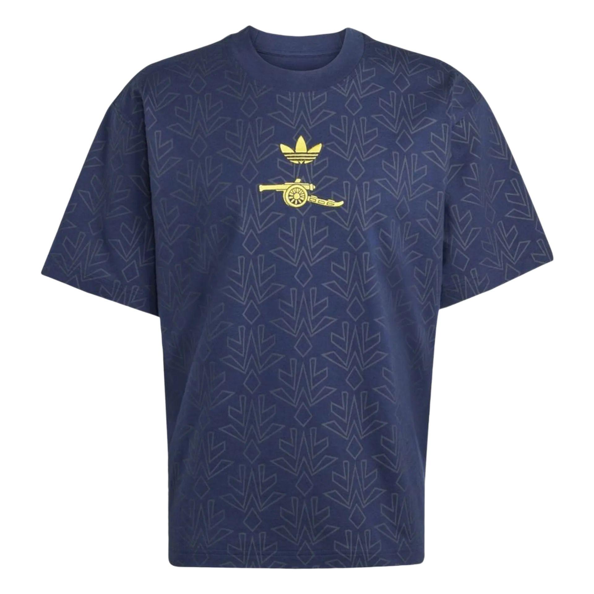 Adidas Originals Lfstlr Football Round Neck Pullover Simple All Over Print Short Sleeve T-Shirt Men Tops JZ4103 S