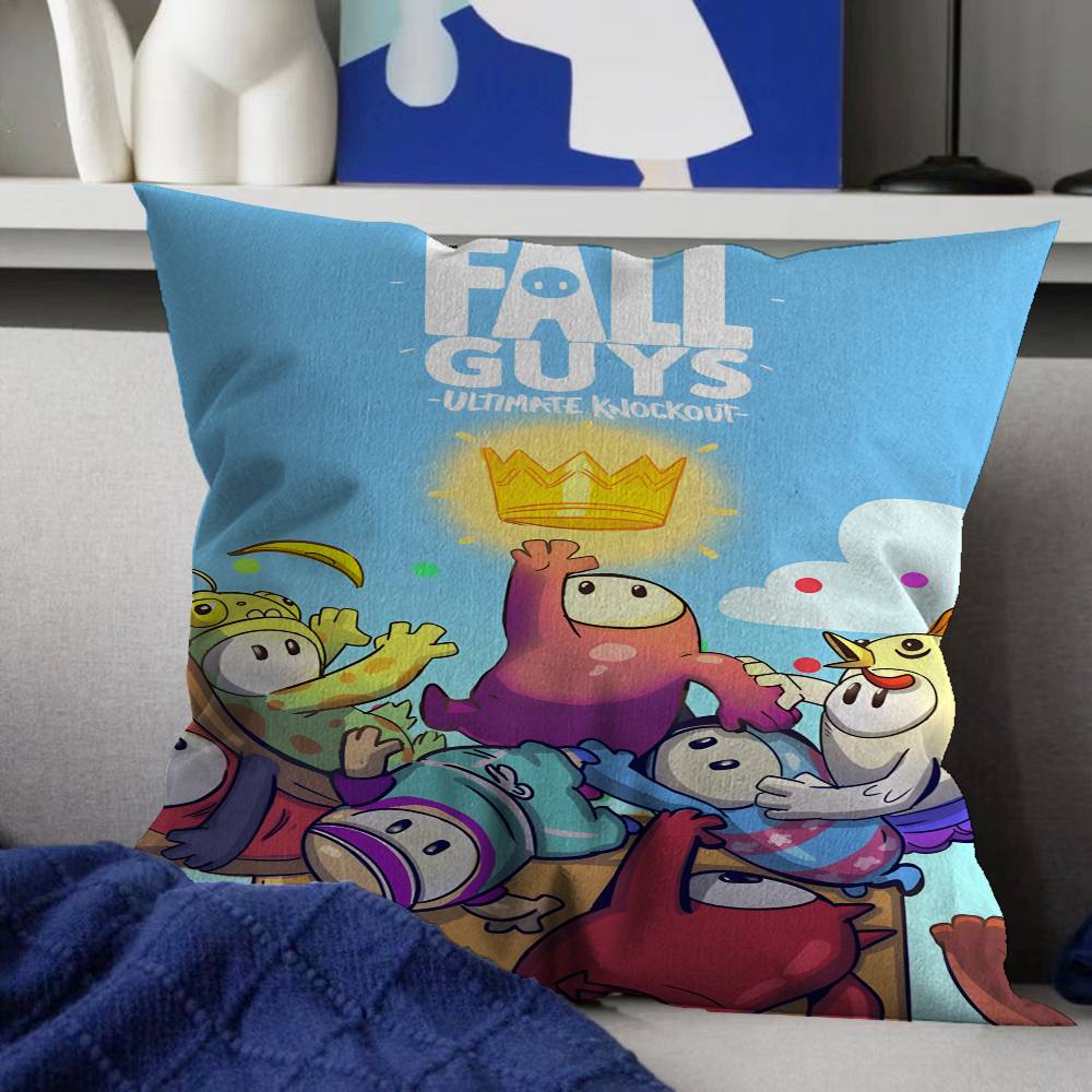 

Fall Guys Pillow Gift Home Office Decoration Bedroom Sofa Car Cushion Cover case x 30X30cm