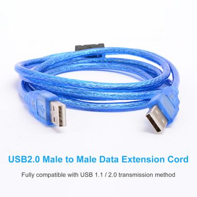 Veri Kablosu Çift Başlı 150/300cm USB2.0 Erkek - Yüksek Hızlı Erkek Veri Uzatma Kablosu Bilgisayar İçin