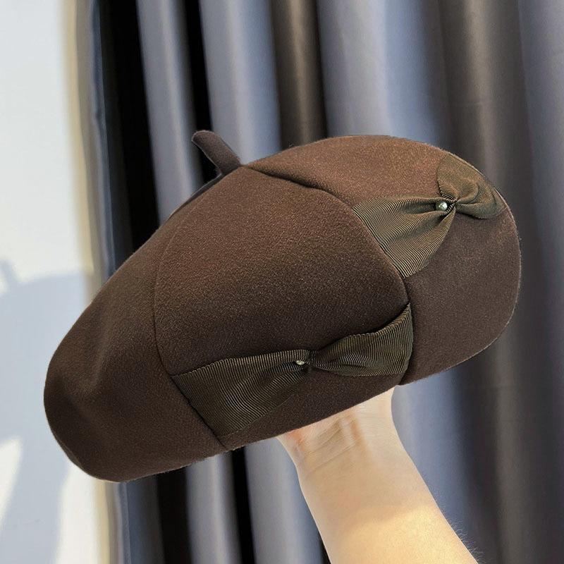 

Шляпа-бантик, детский берет, универсальная однотонная шляпа, шляпа японского художника