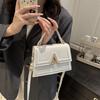 Women S Korean Style Small Square Shoulder Bag Solid Color Large Capacity Handbag Crossbody Bag