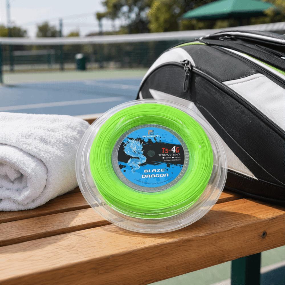 Smooth Racquet String Polyester Neon Green Tennis String Bulk Spool Tennis String  Practice Play