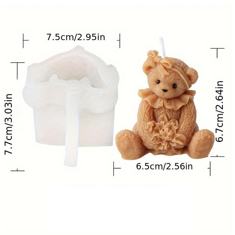

Мультяшная ваза медведь силиконовая форма для свечей рельеф цветок животное гипсовая смола штукатурка формы DIY ароматерапия инструменты для изготовления декора стола подарок B