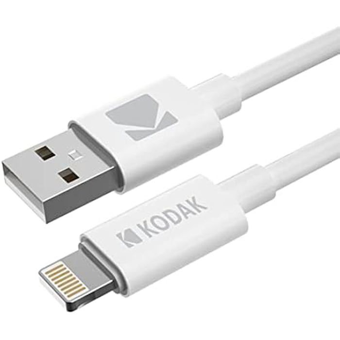 Câble USB - KODAK - Blanc - Interface USB - Mémoire Flash - Connexion Rapide
