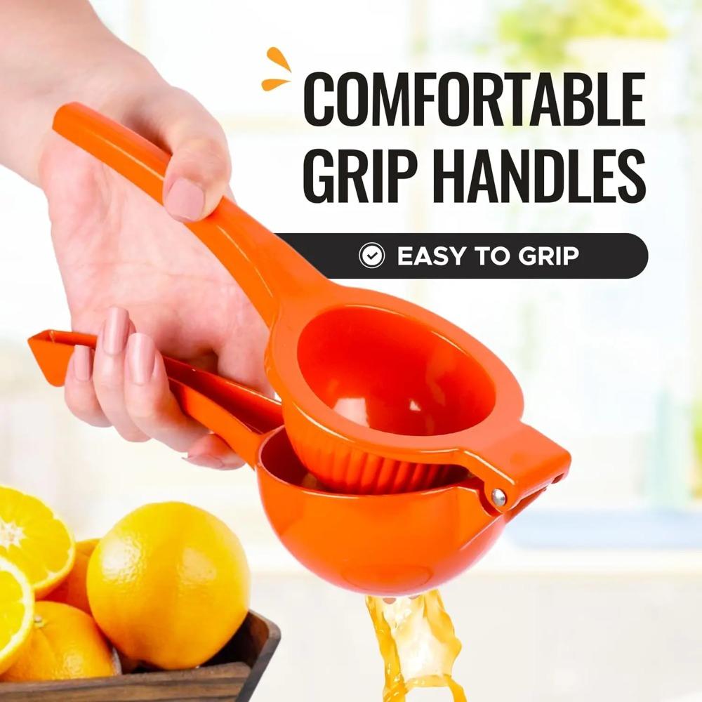 Kitchen Premium Metal Orange Squeezer – Heavy-Duty Manual Citrus Juicer for Maximum Juice Extraction – Ergonomic, Easy to